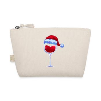 Vin verre à vin père noël chapeau de noël - Trousse biologique - nature - Devant
