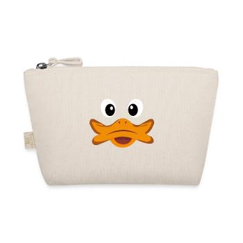 Ente Gesicht Kostüm Fasching Shirt Geschenk Idee - Bio-Täschchen - Natur - Vorne