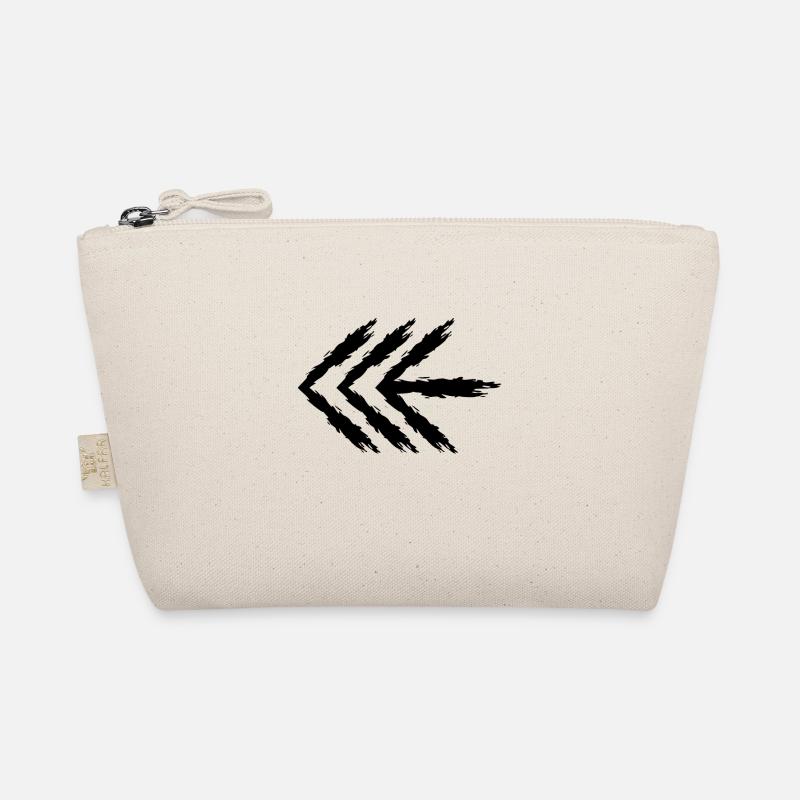 Left arrow black Organic Pouch