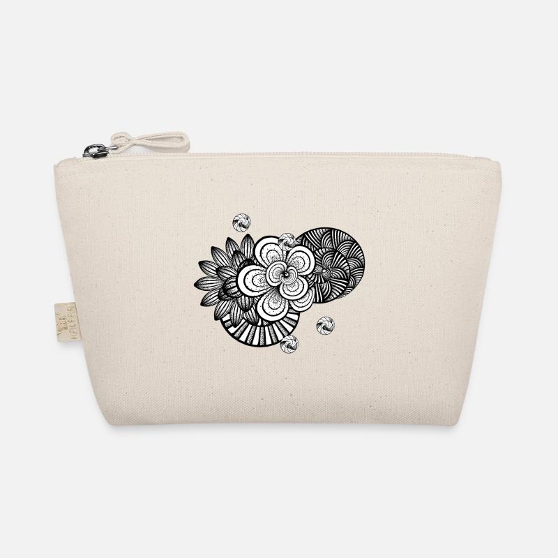 white and black - abstract - Design Bio-Täschchen
