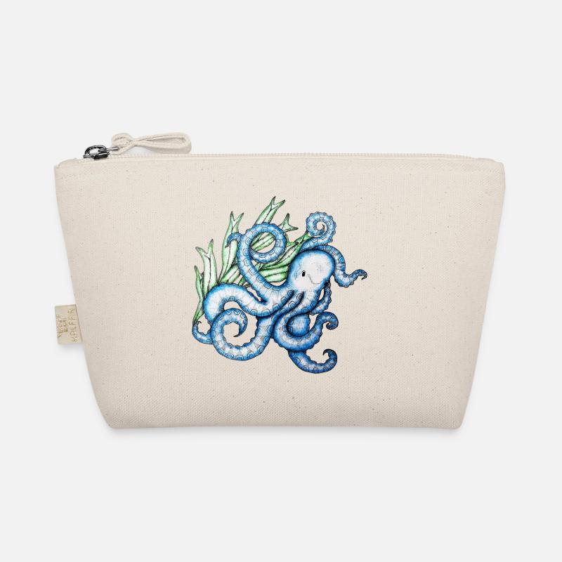 Blue Octopus Organic Pouch