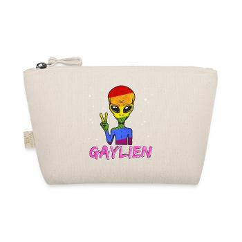 Alien Gay Gaylien LGBT Gay Rainbow CSD - Organic Pouch - nature - Front