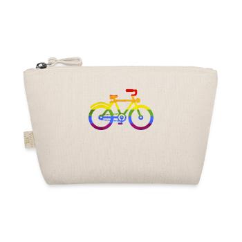 Radfahren Fahrrad Radsport Regenbogen LGBT Gay Rad - Bio-Täschchen - Natur - Vorne