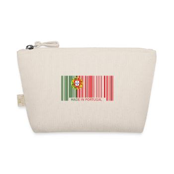 Portugal Barcode Flag Coat of Arms Made in Funny - Organic Pouch - nature - Front