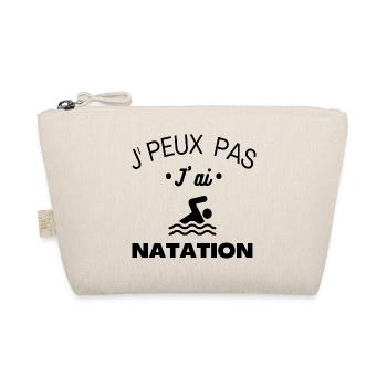 T shirt natation j peux pas natation humour cadeau - Trousse biologique - nature - Devant