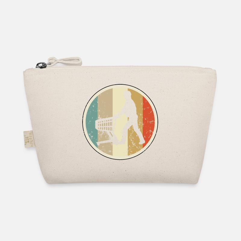 Mann mit Einkaufswagen Supermarkt Bio-Täschchen