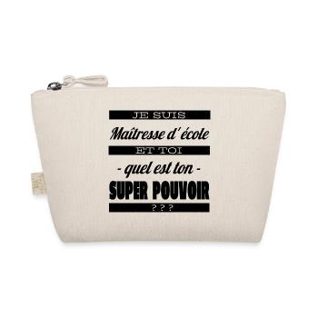 T shirt maîtresse d' école humour maîtresse cadeau - Trousse biologique - nature - Devant