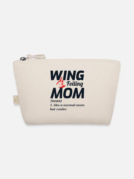 Wing Foiling Hydrofoil Surfen Mama Wassersport - Bio-Täschchen - Natur - Vorne