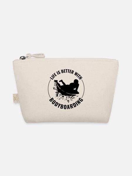 Bodyboarding Bodyboarder Surfing Sea Water Sport - Organic Pouch - nature - Front