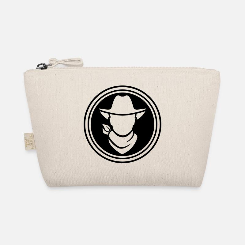 Cowboy western kopf - Bio-Täschchen - Natur
