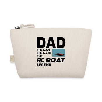 Rc Boat Racing Dad Race Powerboat Fathers day - Organic Pouch - nature - Front