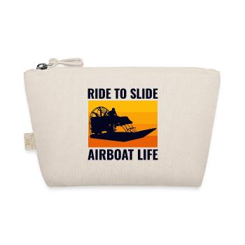 Airboat Fanboot Airboating Vintage Retro - Bio-Täschchen - Natur - Vorne