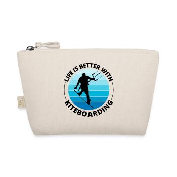 Kitesurfing Kitesurf Kiteboarding Kiteboarder - Organic Pouch - nature - Front