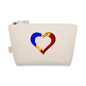 A heart for Romania - Organic Pouch - nature - Front