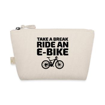 E-Bike Electric Bicycle Bike Cycling Biker Mtb - Organic Pouch - nature - Front