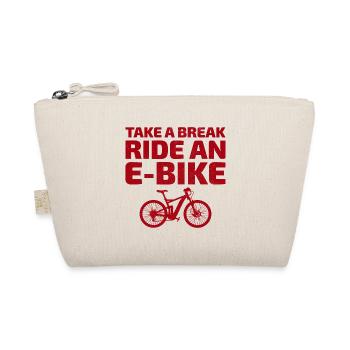 E-Bike Electric Bicycle Bike Cycling Biker Mtb - Organic Pouch - nature - Front