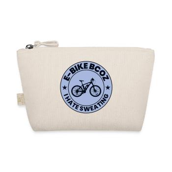 E-Bike Electric-Bike E-Cyclist Bicycling Rider - Organic Pouch - nature - Front