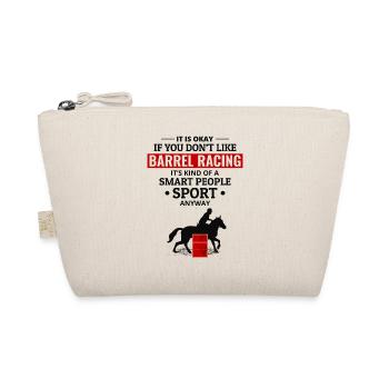 Barrel Racer Rodeo Racing Horse Riding Race Lustig - Bio-Täschchen - Natur - Vorne