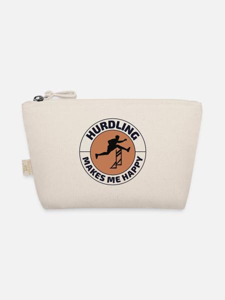 Hurdles Hurdling Hurdler Running Runner Athletes - Organic Pouch - nature - Front