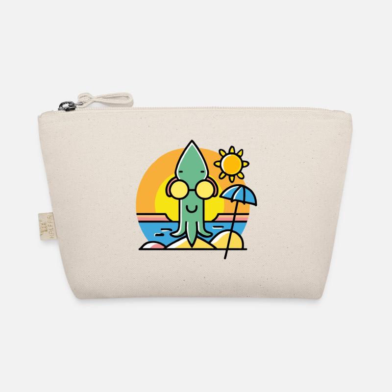 Calmar avec lunettes de soleil sur la plage Trousse biologique