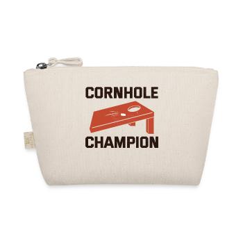 Cornhole Bean Bag Toss Outdoor Lawn Game funny - Organic Pouch - nature - Front