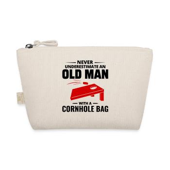 Cornhole Grandpa Bean Bag Toss Game Fathers day - Organic Pouch - nature - Front