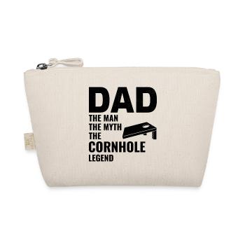 Cornhole Dad Bean Bag Toss Lawn Game Fathers day - Organic Pouch - nature - Front