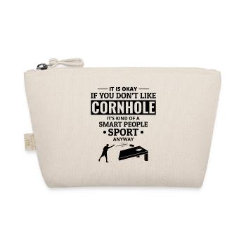Cornhole Bean Bag Toss Outdoor Lawn Game Funny - Organic Pouch - nature - Front