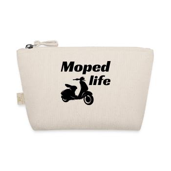 Roller Fahrer Scootering Motorrad Moped Bike - Bio-Täschchen - Natur - Vorne