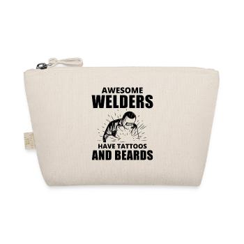 Welding Welder Metal Construction Tattoos Beards - Organic Pouch - nature - Front