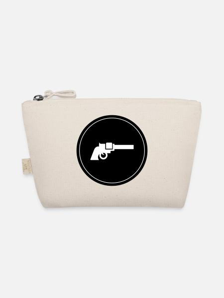 Weapon Symbol Pistol - Organic Pouch - nature - Front