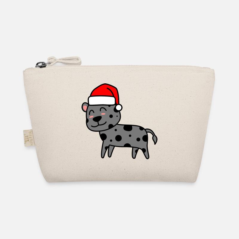 Leopard Comic Weihnachten Xmas Bio-Täschchen