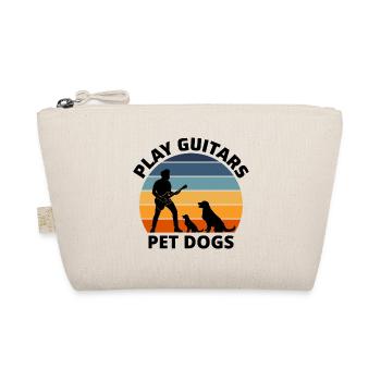 Play Guitars Pet Dogs Music Musician Bassist Funny - Organic Pouch - nature - Front