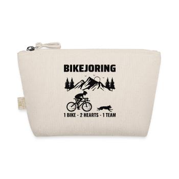 Bikejoring DogScooting Dog Sport Bike Bicycle Ride - Organic Pouch - nature - Front