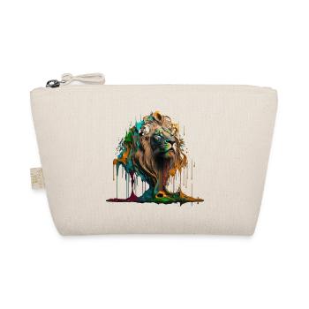 Rainbow Lion | Rainbow Lion | AI generated Art - Organic Pouch - nature - Front