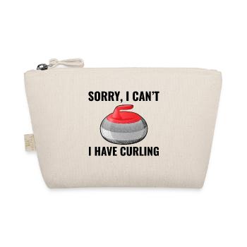 Curling Sweeping Fan Winter Ice Sport Curler Funny - Organic Pouch - nature - Front