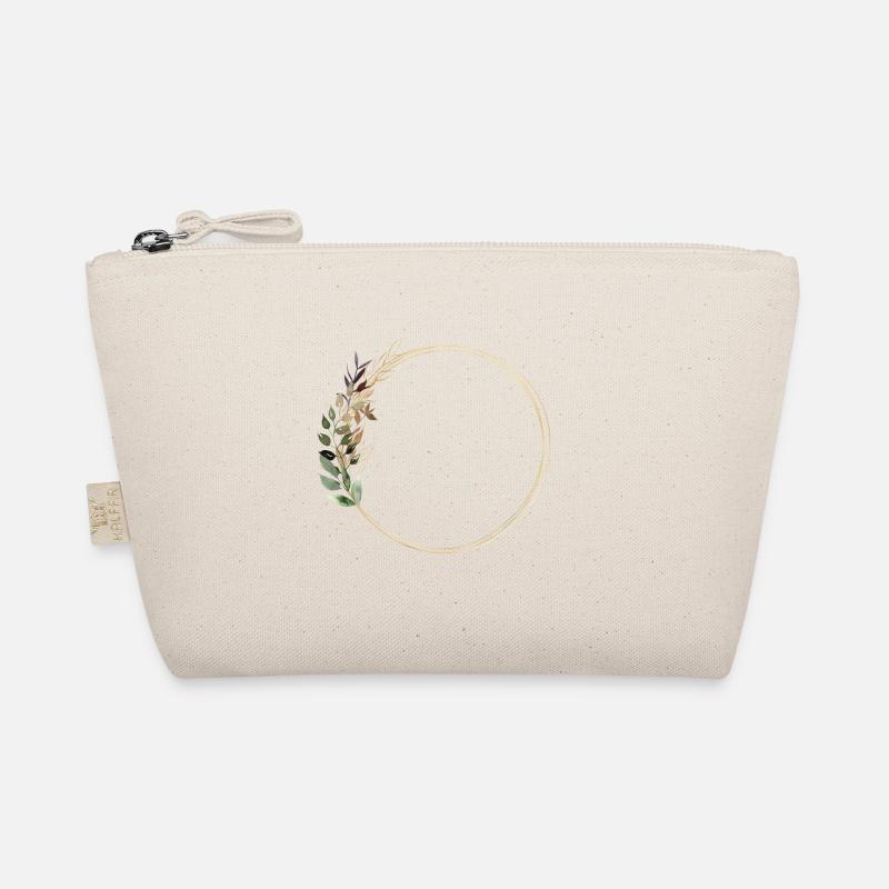 Eucalyptus Green Gold Circle customizable Organic Pouch