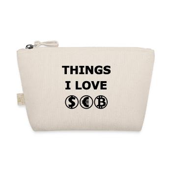 Euro, Bitcoin and Dollar - Organic Pouch - nature - Front