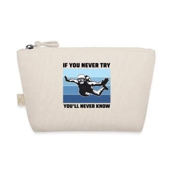 Skydiving Skydiver Skydive parachuting Motivation - Organic Pouch - nature - Front
