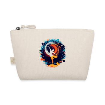 Cool colorful yoga dance artwork, colorful dots - Organic Pouch - nature - Front