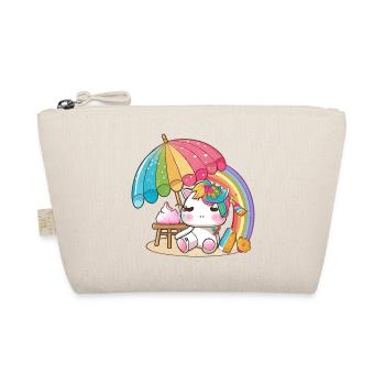 Rainbow unicorn for children - colorful and cheerful - Organic Pouch - nature - Front