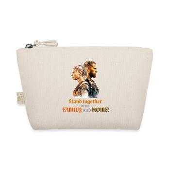 Viking couple stands close together and fights! - Organic Pouch - nature - Front