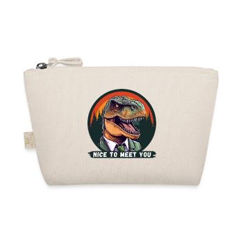 Nice to meet you (T-Rex) - Organic Pouch - nature - Front