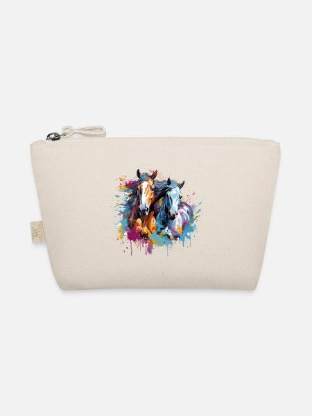 Horses, horses - Organic Pouch - nature - Front