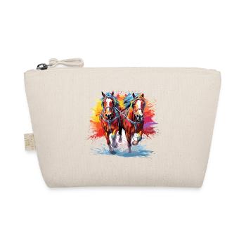 Draught horses, carriage - Organic Pouch - nature - Front