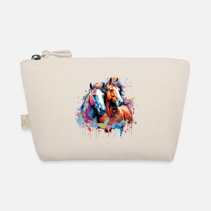 Chevaux aquarelle Trousse biologique