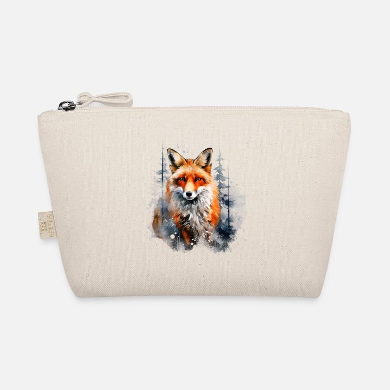 Red fox, snow Organic Pouch