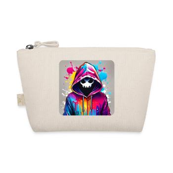 Ghost in Hoodie Graffiti Style - Organic Pouch - nature - Front