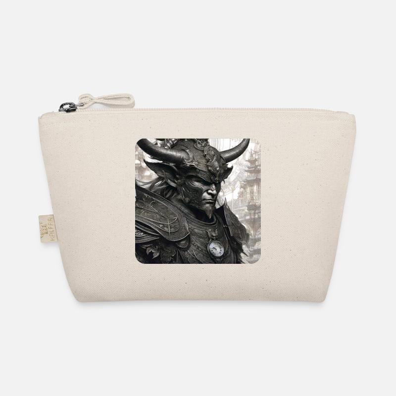 Stolzer Krieger mit Hörner Helm Bio-Täschchen