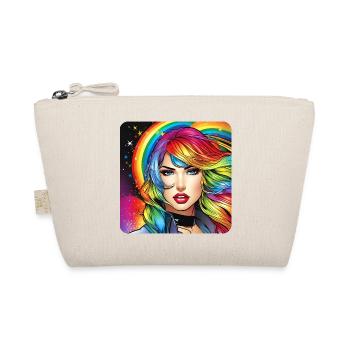 Cool woman in rainbow colors - Organic Pouch - nature - Front